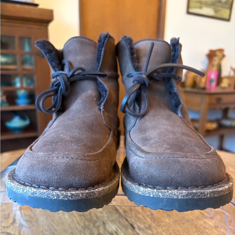 Birkenstock Bakki Ankle Boot Mocha Suede w/ Shearling Lining Size 40 EU/9W/7Men - Picture 15 of 16